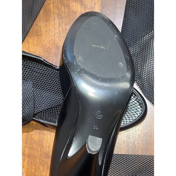 The Row Sock Pumps in Black Leather Mesh 39 9 With Box New Womens Boots - Picture 9 of 17